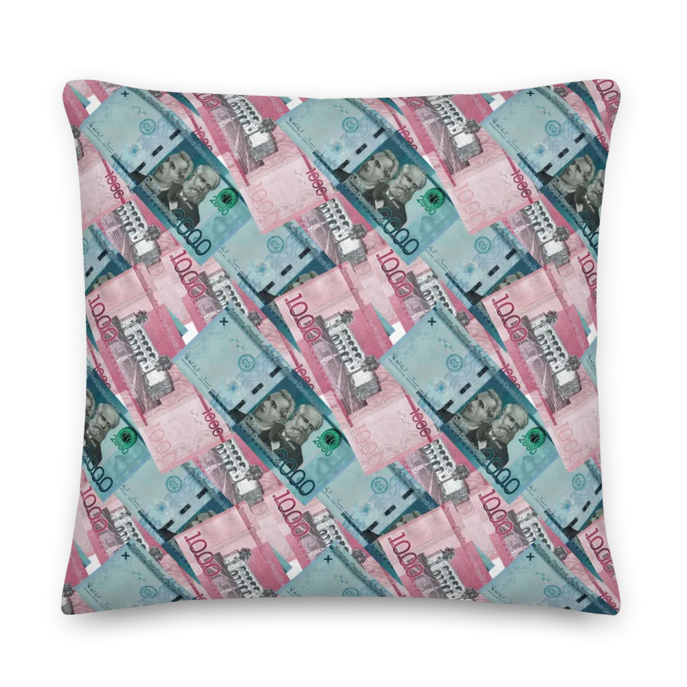 1000 y 2000 Dominican Pesos Premium Pillow