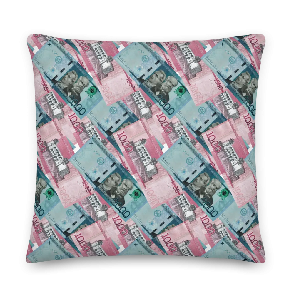 1000 y 2000 Dominican Pesos Premium Pillow