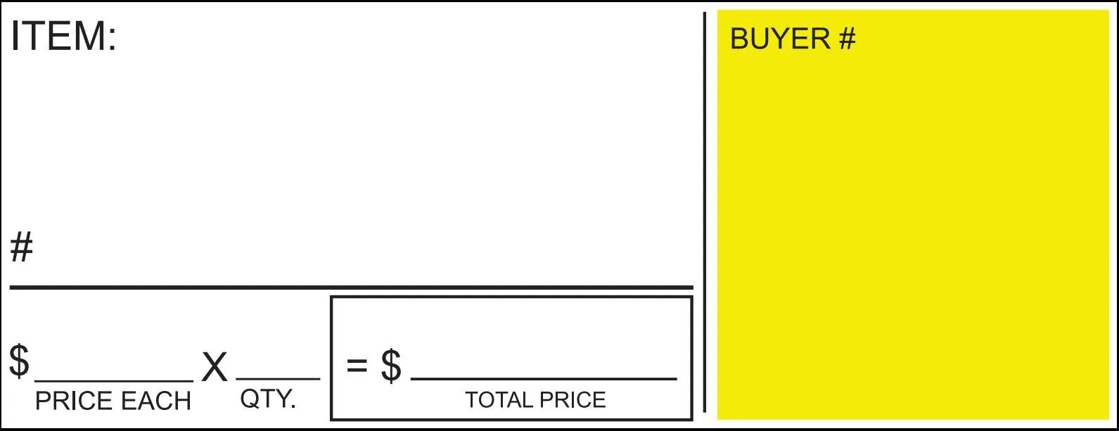 12 Ticket Clerk Sheets - Style D (100/Pack)