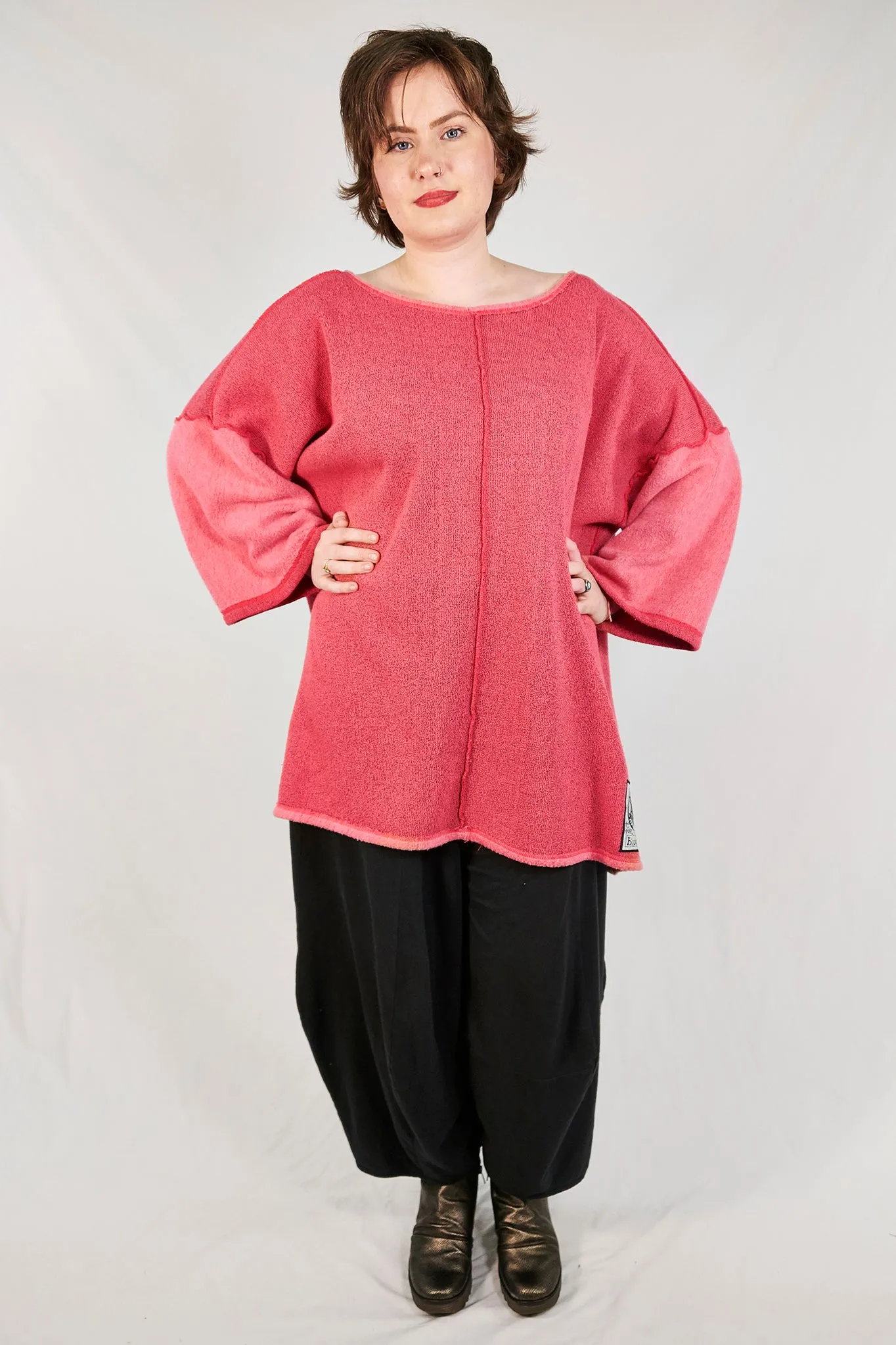 1249 Nanti Sherpa Knit Reversible Sweatshirt-Pout