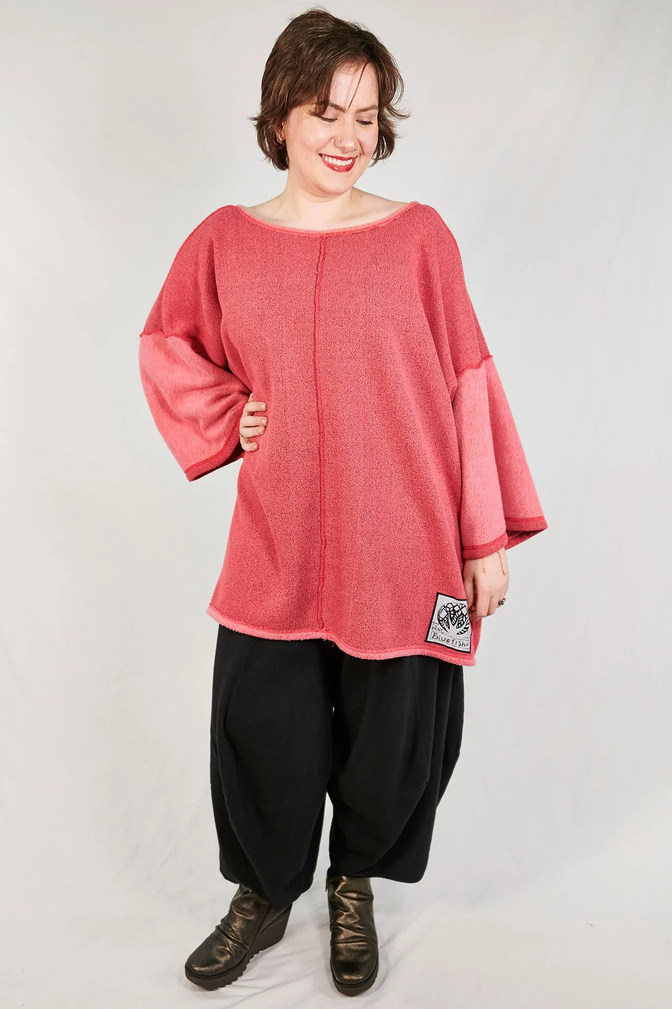 1249 Nanti Sherpa Knit Reversible Sweatshirt-Pout