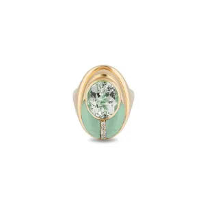 14KY Mint Opal Love Bug Ring