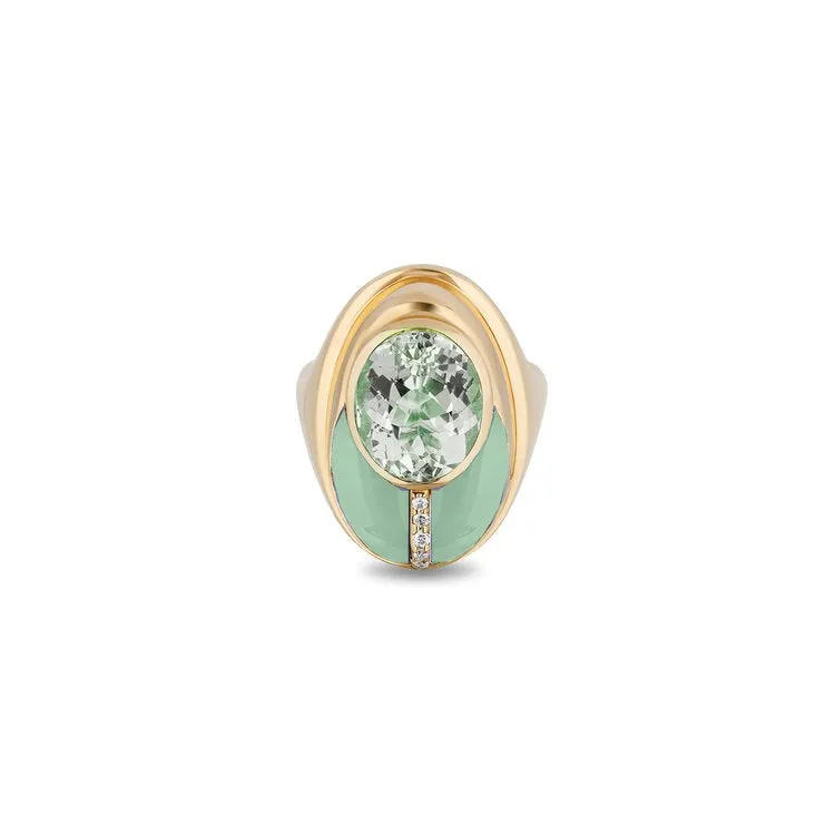 14KY Mint Opal Love Bug Ring