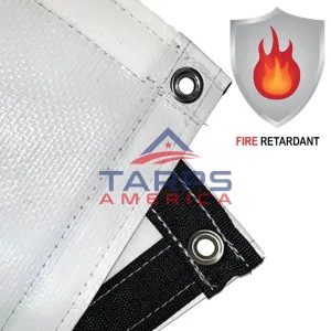 16 mil Extra Heavy Duty Fire Retardant Poly Tarp White/White