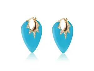 18KY Gold Classic Guitar Pick Earrings