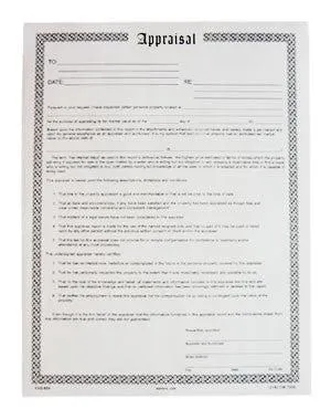 2-Part Appraisal Cover Form (100/Pack)