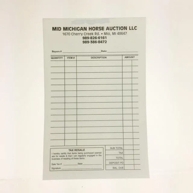 2-Part Custom Cashier Statement (500/Pack)