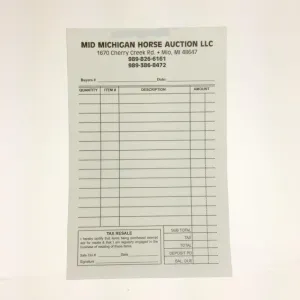 2-Part Custom Cashier Statement (500/Pack)