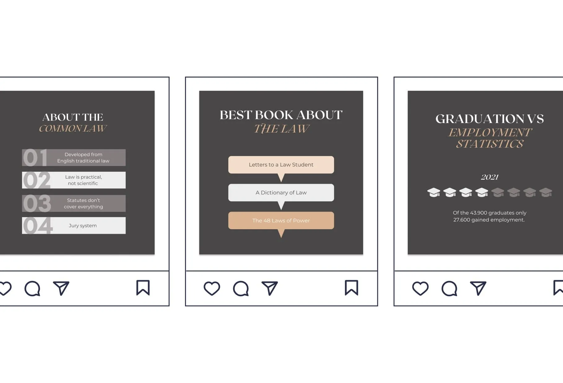 20 Law Infographics Instagram Engagement Posts Fully Editable Canva Templates