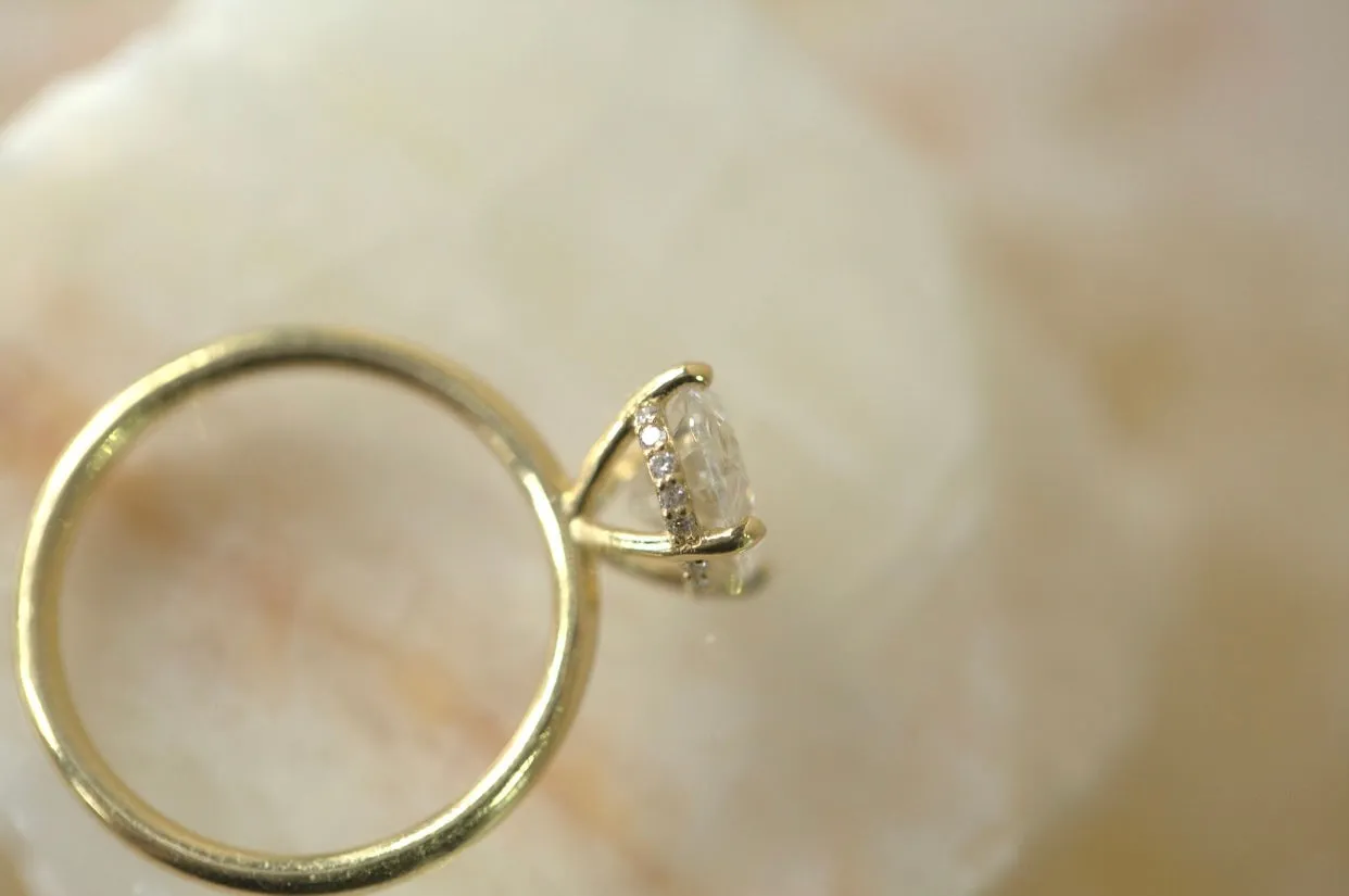 2.02ct Oval CVD Engagement Ring
