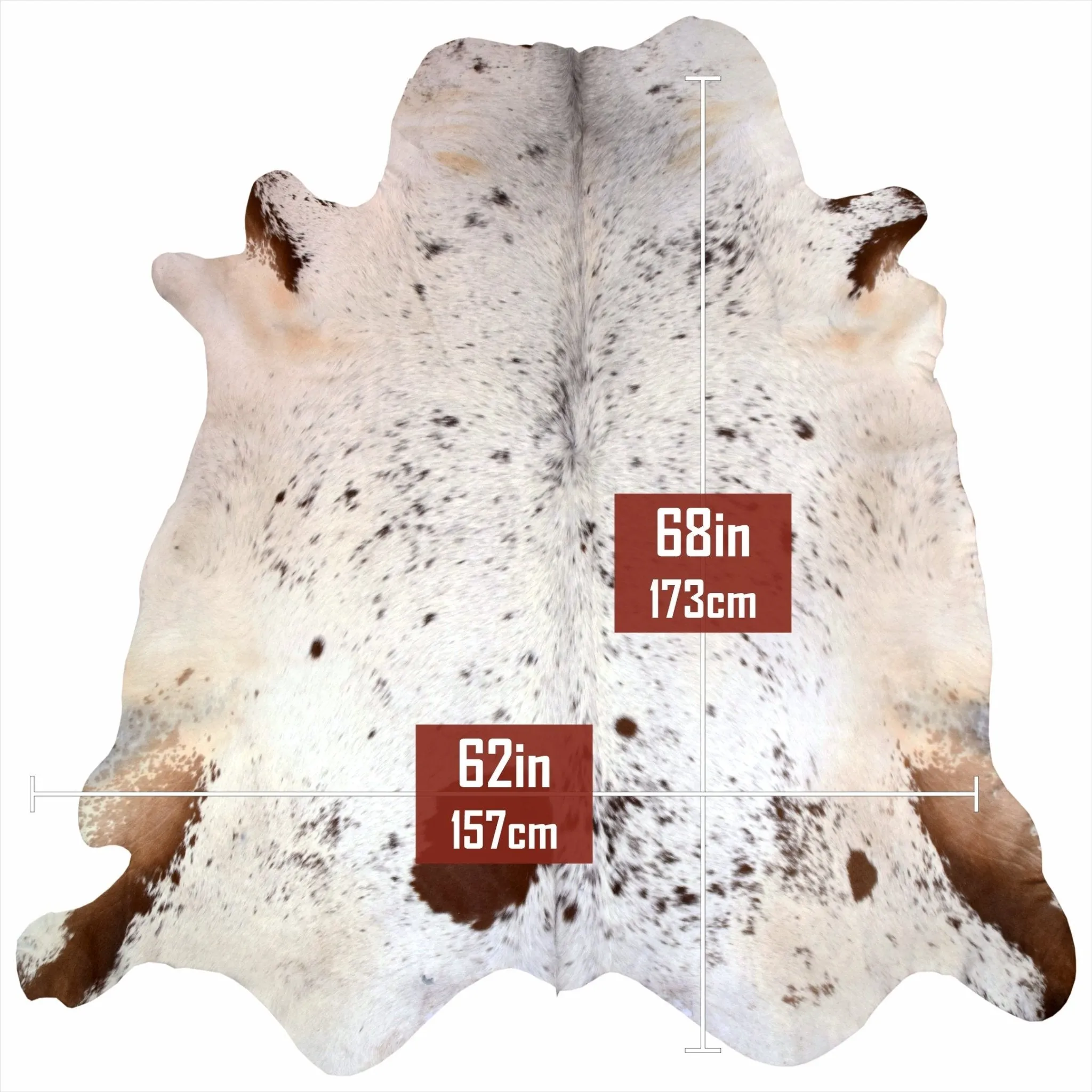 208-91 Cow Skin Hair on Hide 100% Pure Cow Hide Large Decorative/Carpet/Rug/Wall Leather