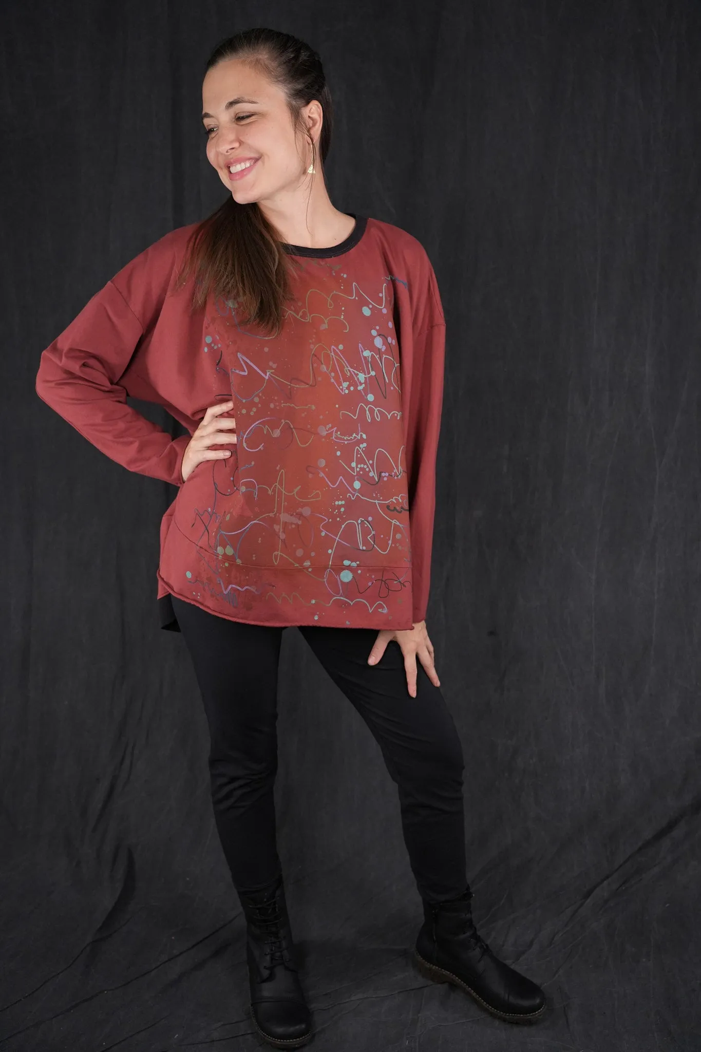 2321 Contrast Bind Sweatshirt Nepal-P