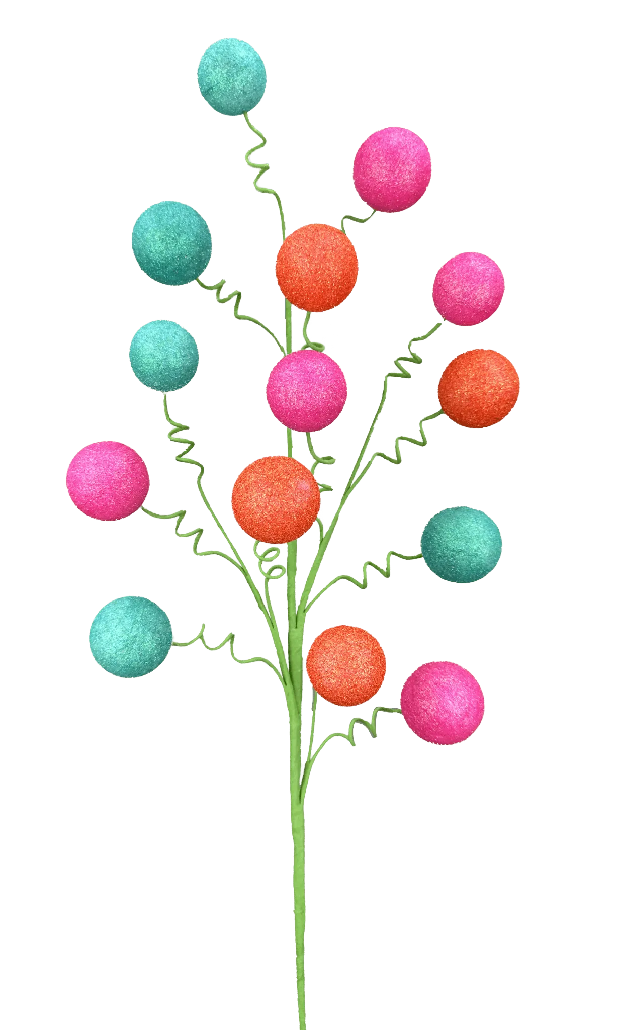 28" Glitter Ball Spray: Aqua Blue, Fuchsia, Coral - 63650BTCOAQ