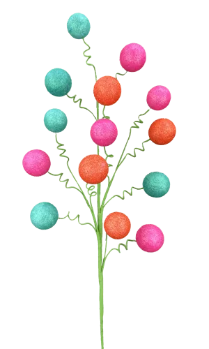 28" Glitter Ball Spray: Aqua Blue, Fuchsia, Coral - 63650BTCOAQ