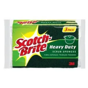 3M Scotch-Brite Heavy Duty Scrub Sponge Pack of 3 420-3PC