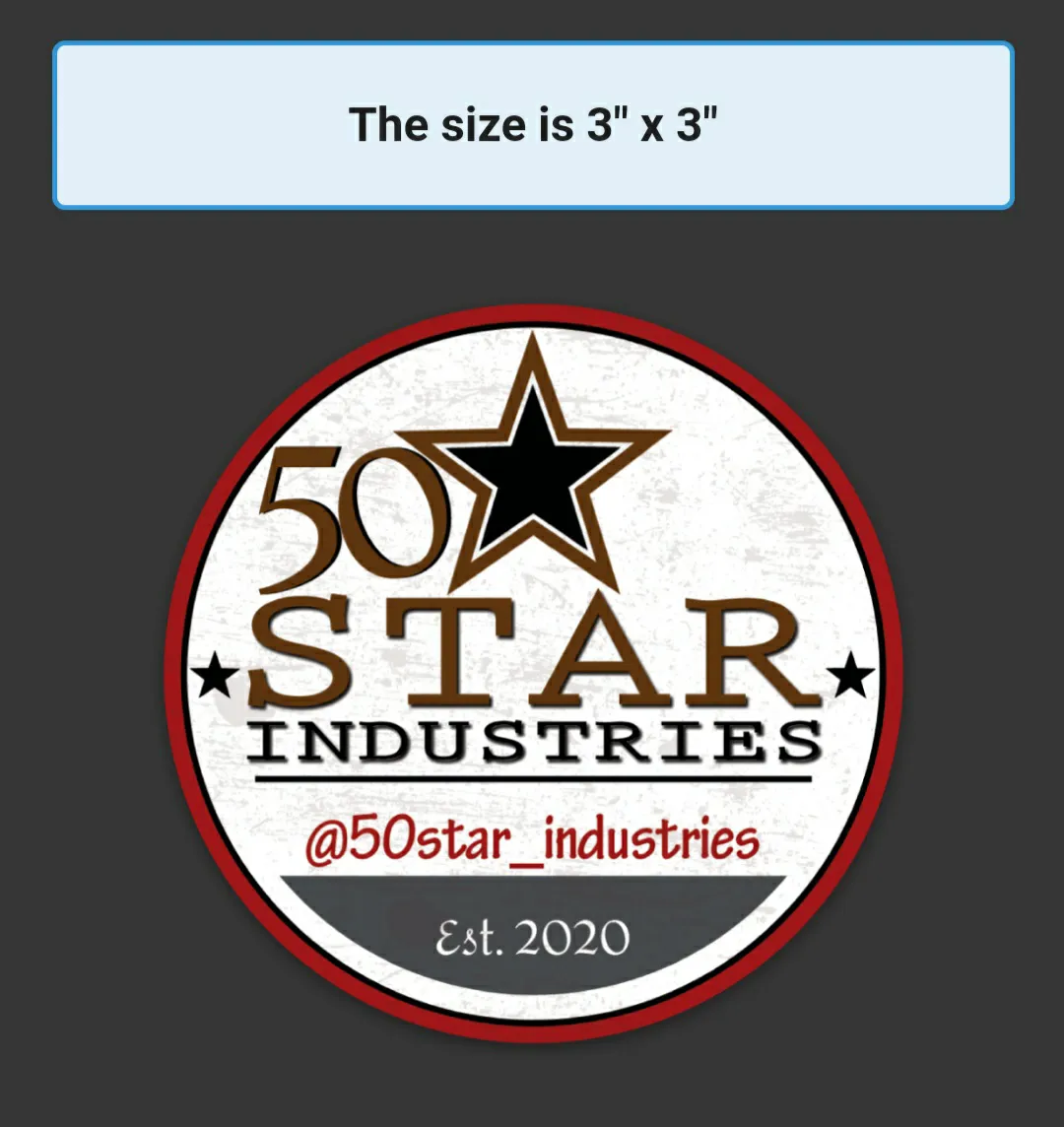 50 Star Industries Round Stickers