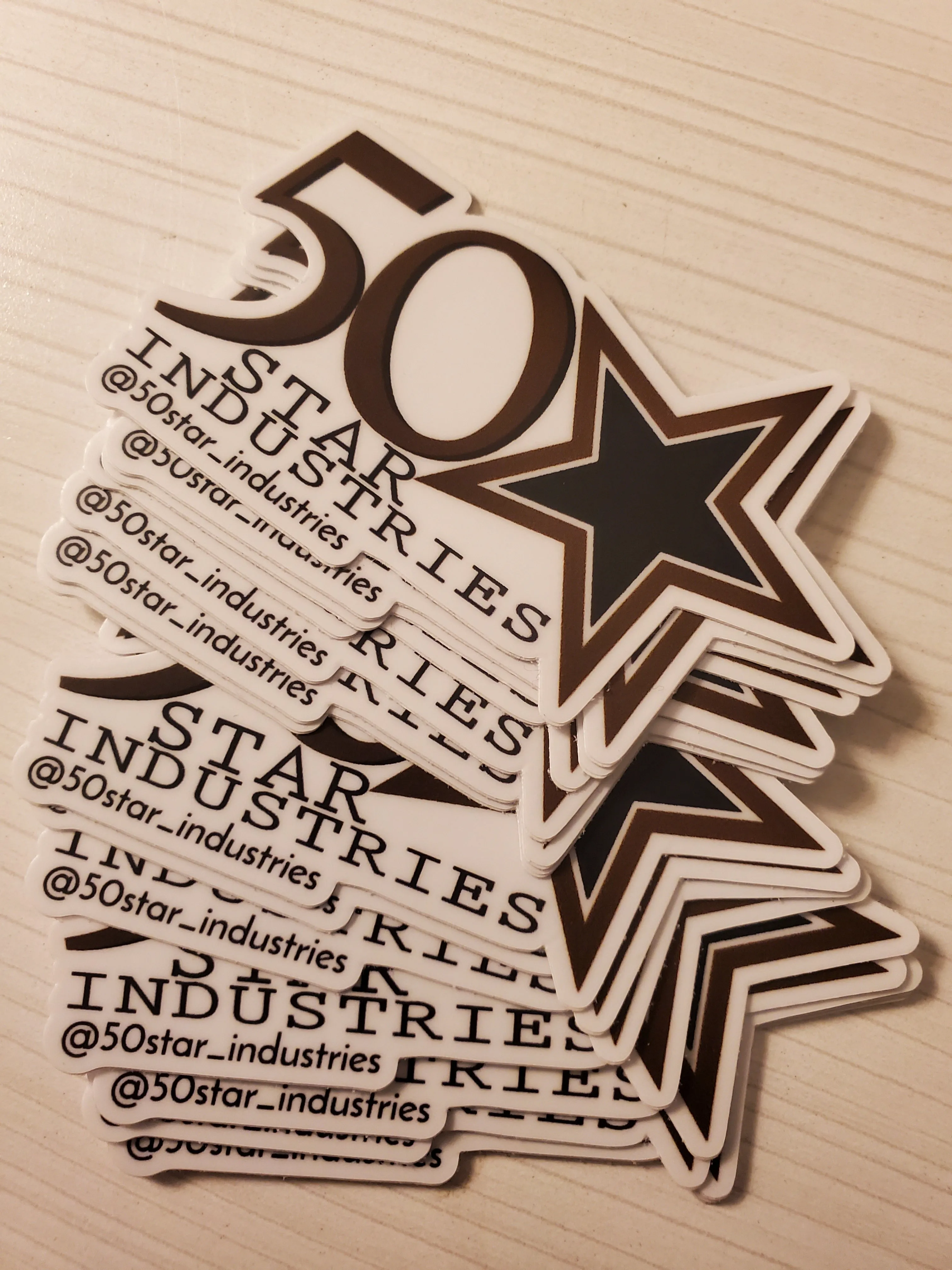 50 Star Industries Stickers