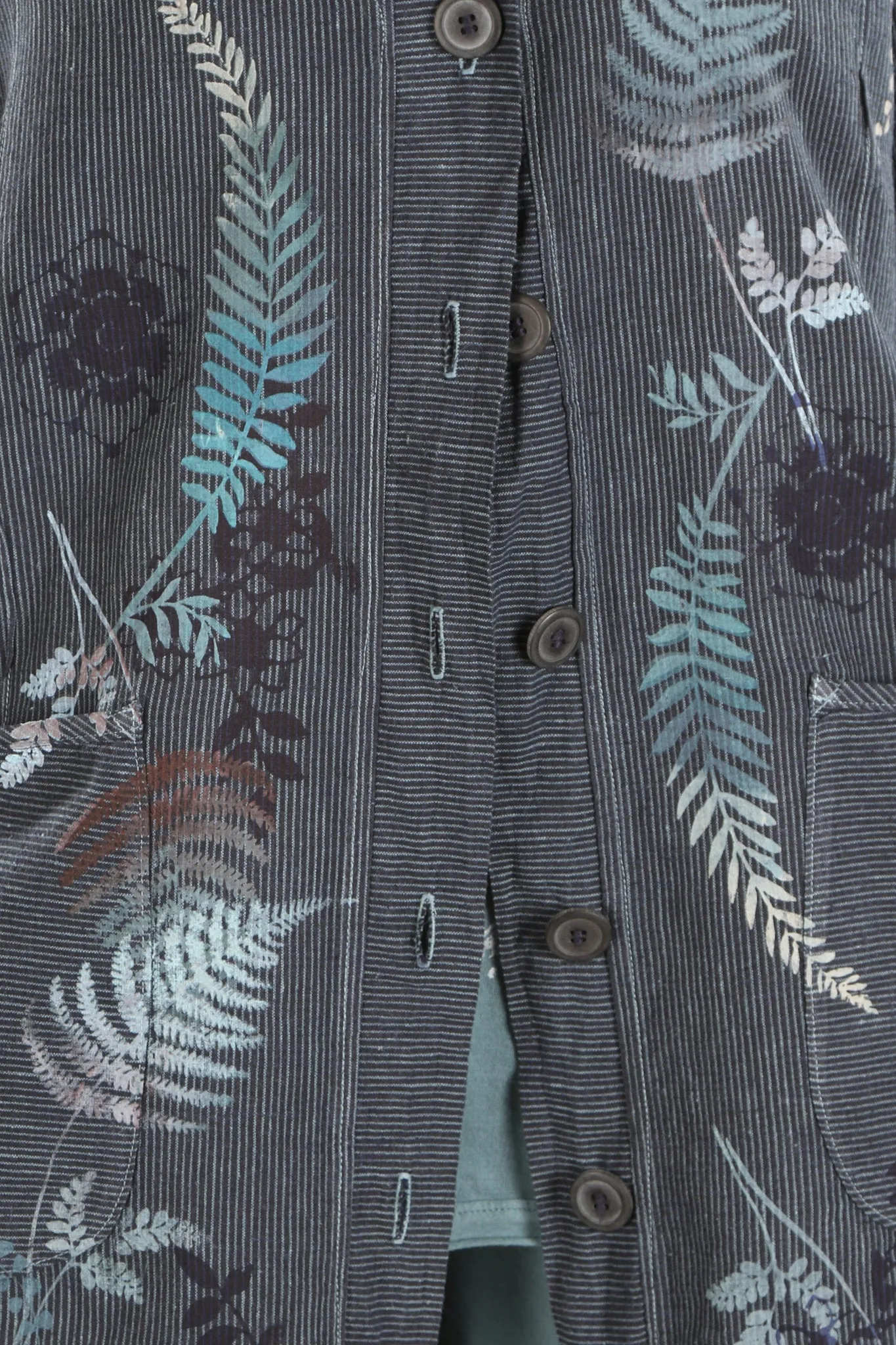 5265 Striped Jacket Kingfisher/Indigo-P