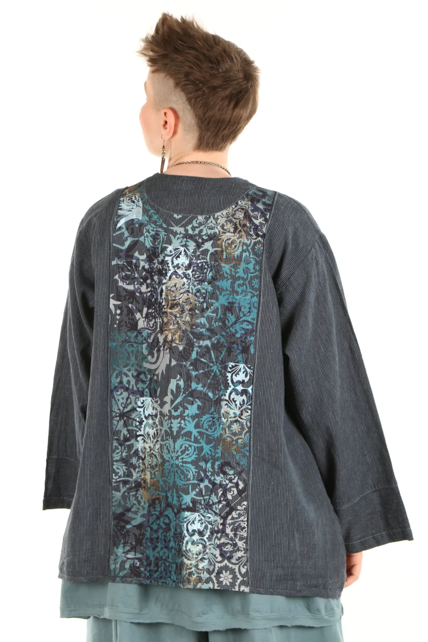 5265 Striped Jacket Kingfisher/Indigo-P