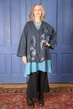 5265 Striped Jacket Kingfisher/Indigo-P
