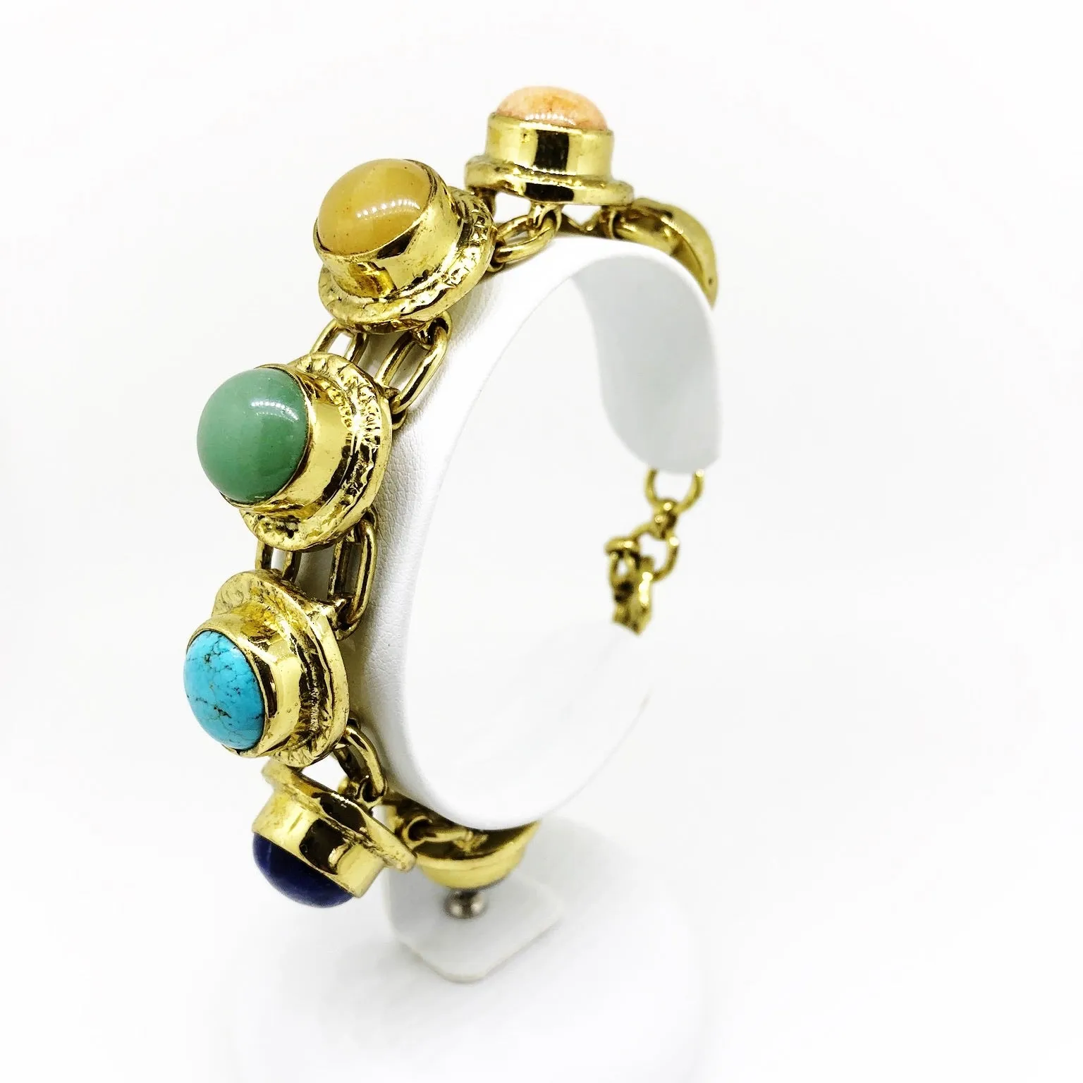 7 Chakra Articulated Statement Bracelet
