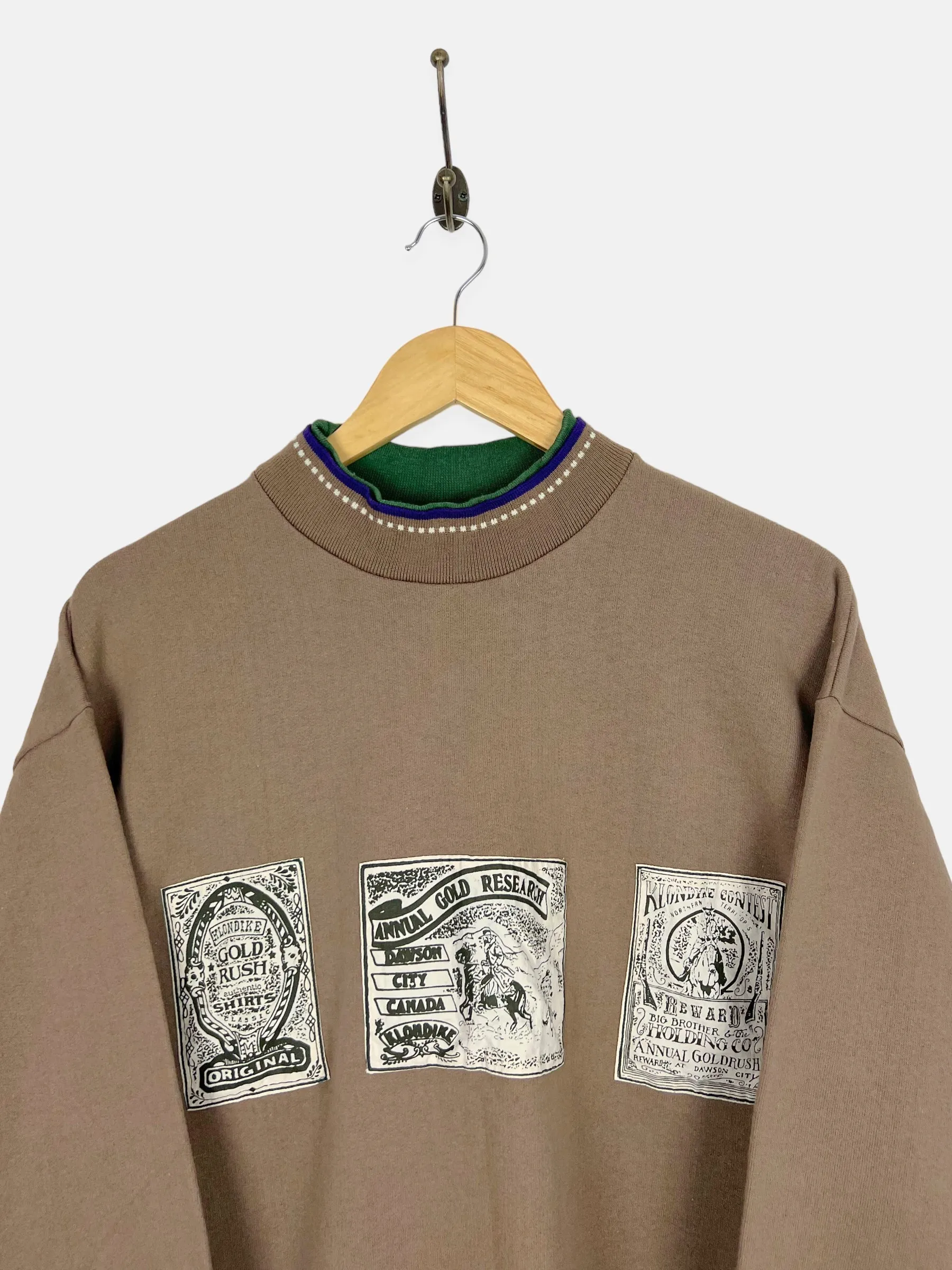 90's Gold Rush Vintage High-Neck Sweatshirt Size 12-14