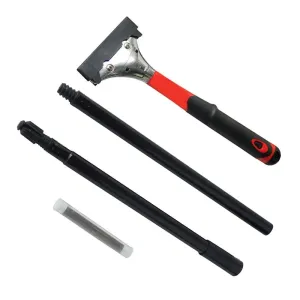 98cm Extendable Wallpaper Decorating Scraper Paint Remover   6 Spare Blades G0954