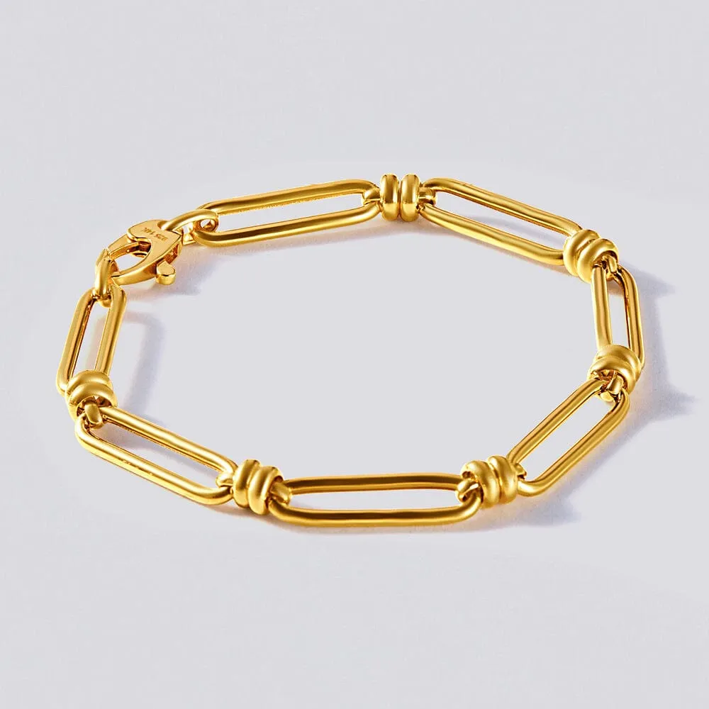 9ct Bonded Gold Paperclip Bracelet