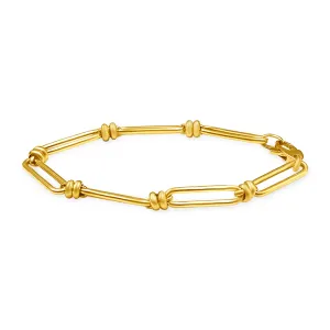 9ct Bonded Gold Paperclip Bracelet