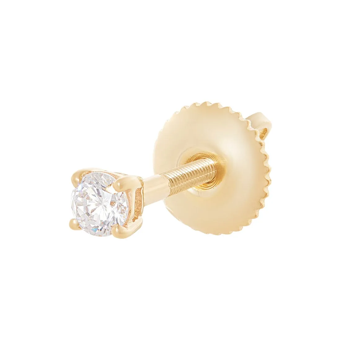 9ct Yellow Gold 3mm Stud Earrings with Cubic Zirconia