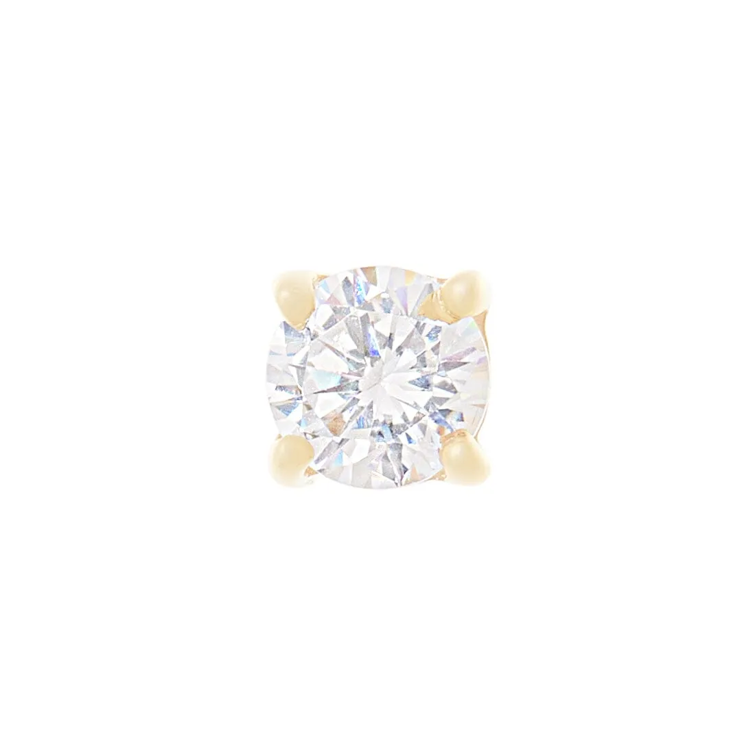9ct Yellow Gold 3mm Stud Earrings with Cubic Zirconia