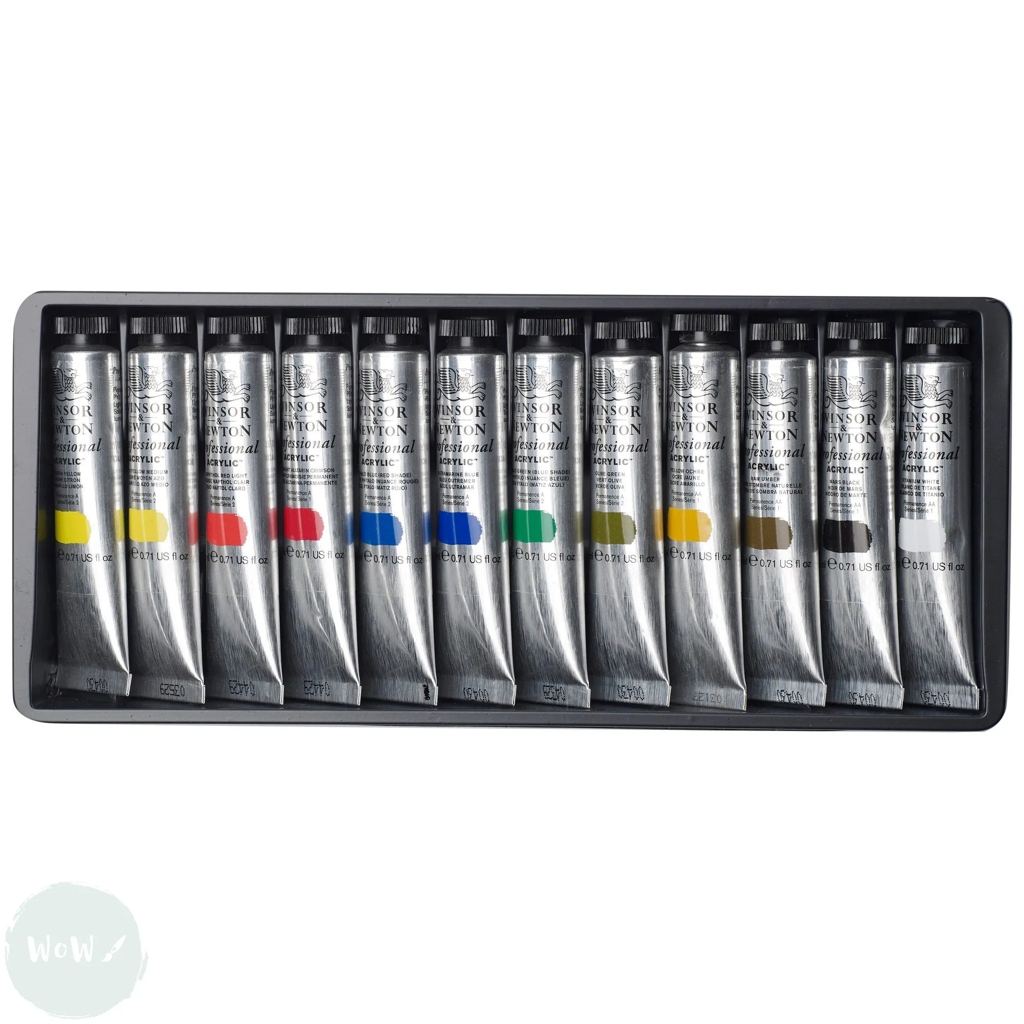 Acrylic Paint Set- Winsor & Newton -PROFESSIONAL - 12 x 20ml Tubes