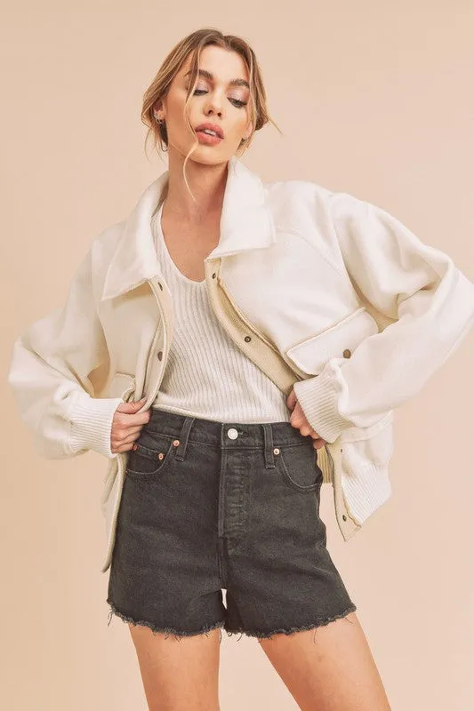 Aemi   Co So Cozy Oversized Bomber Jacket
