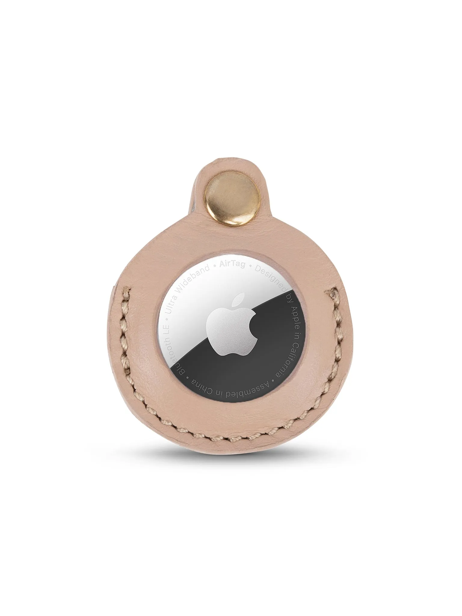 AirTag Case Leather Beige