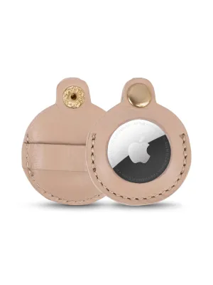AirTag Case Leather Beige