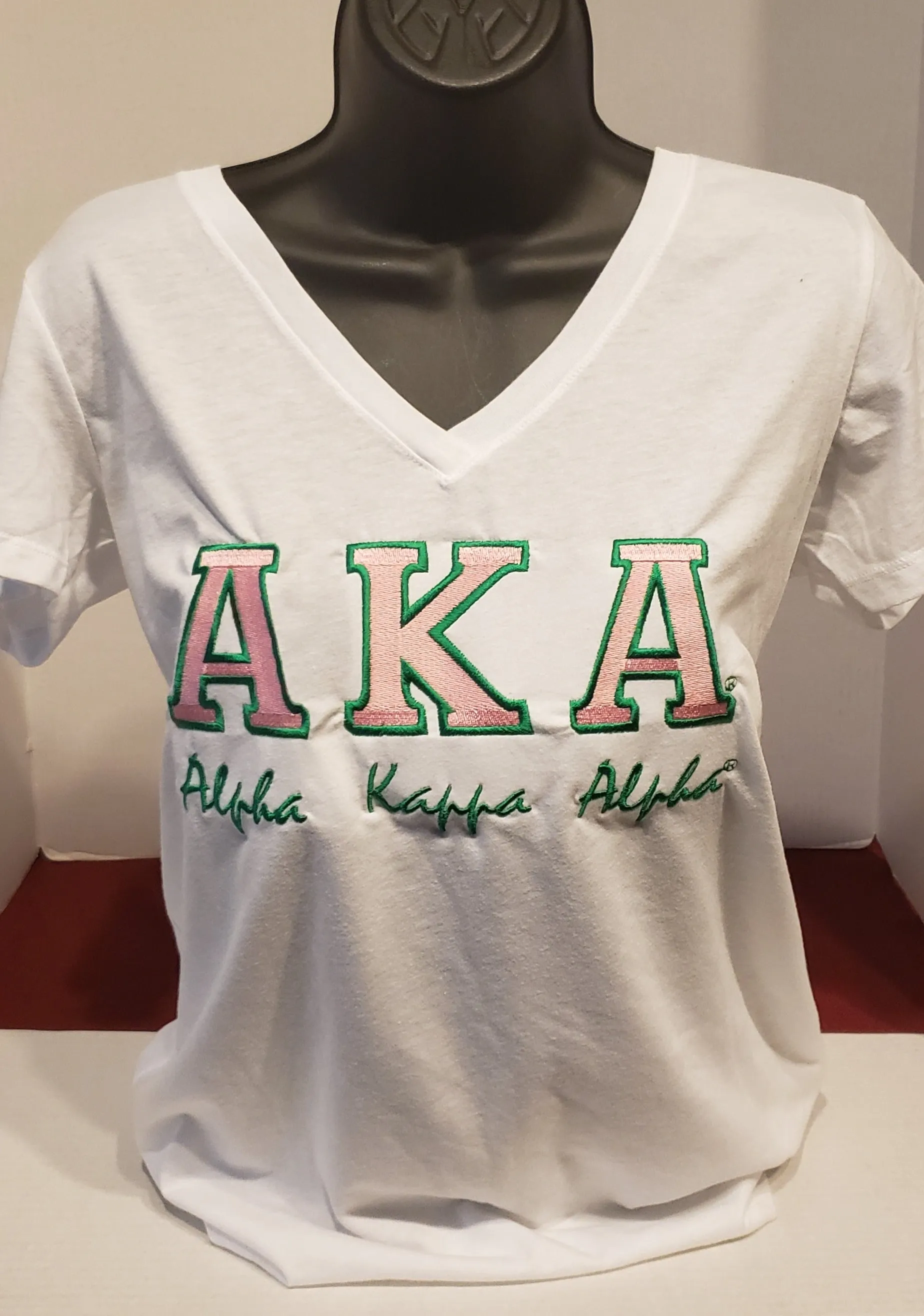 AKA (BOLD)V-NECK TEE (White)