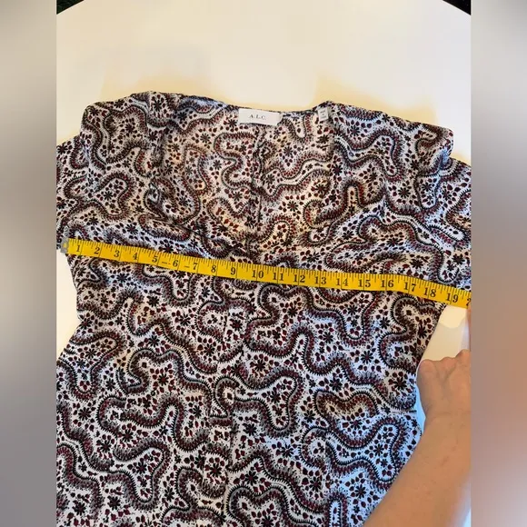A.L.C. Floral 100% Silk Mini Casual Dress