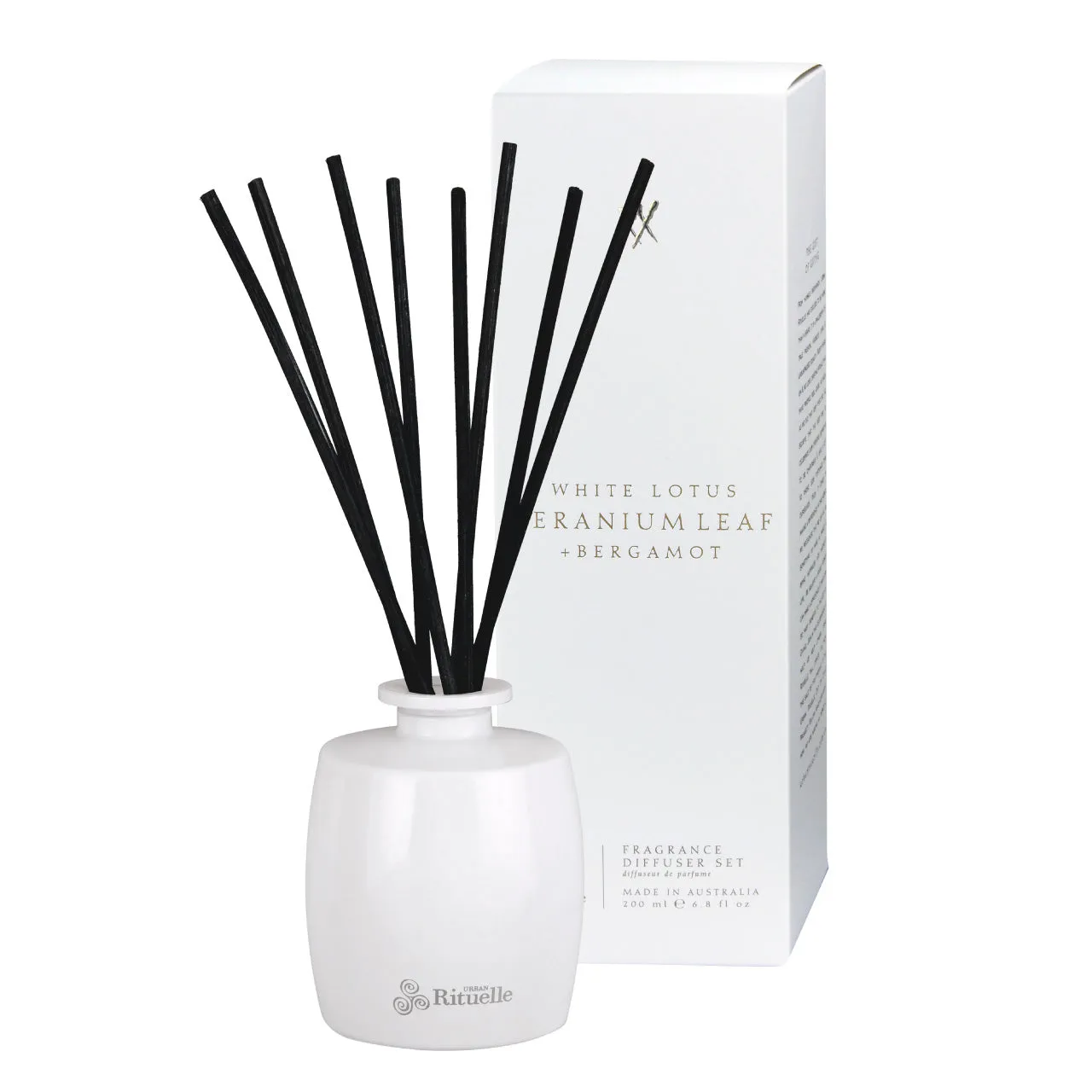 Alchemy White Lotus, Geranium Leaf & Bergamot Fragrance Diffuser Set