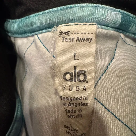 Alo Yoga Teal Desert Flow Jacket Sunset Blue Size L
