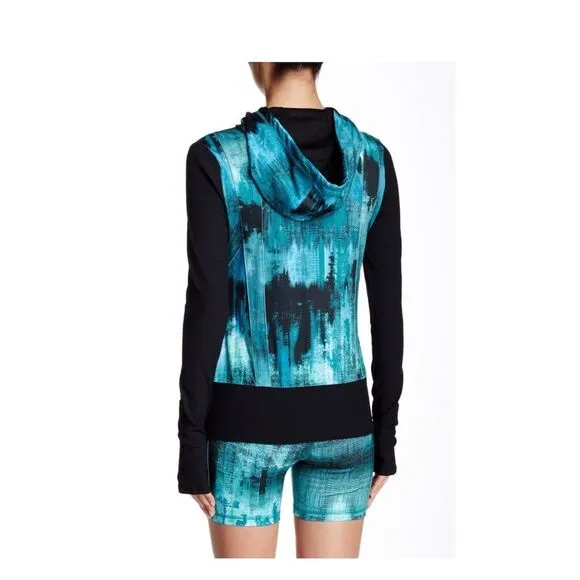 Alo Yoga Teal Desert Flow Jacket Sunset Blue Size L