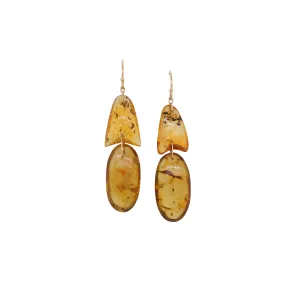 Amber Tiny Arrowhead Earrings