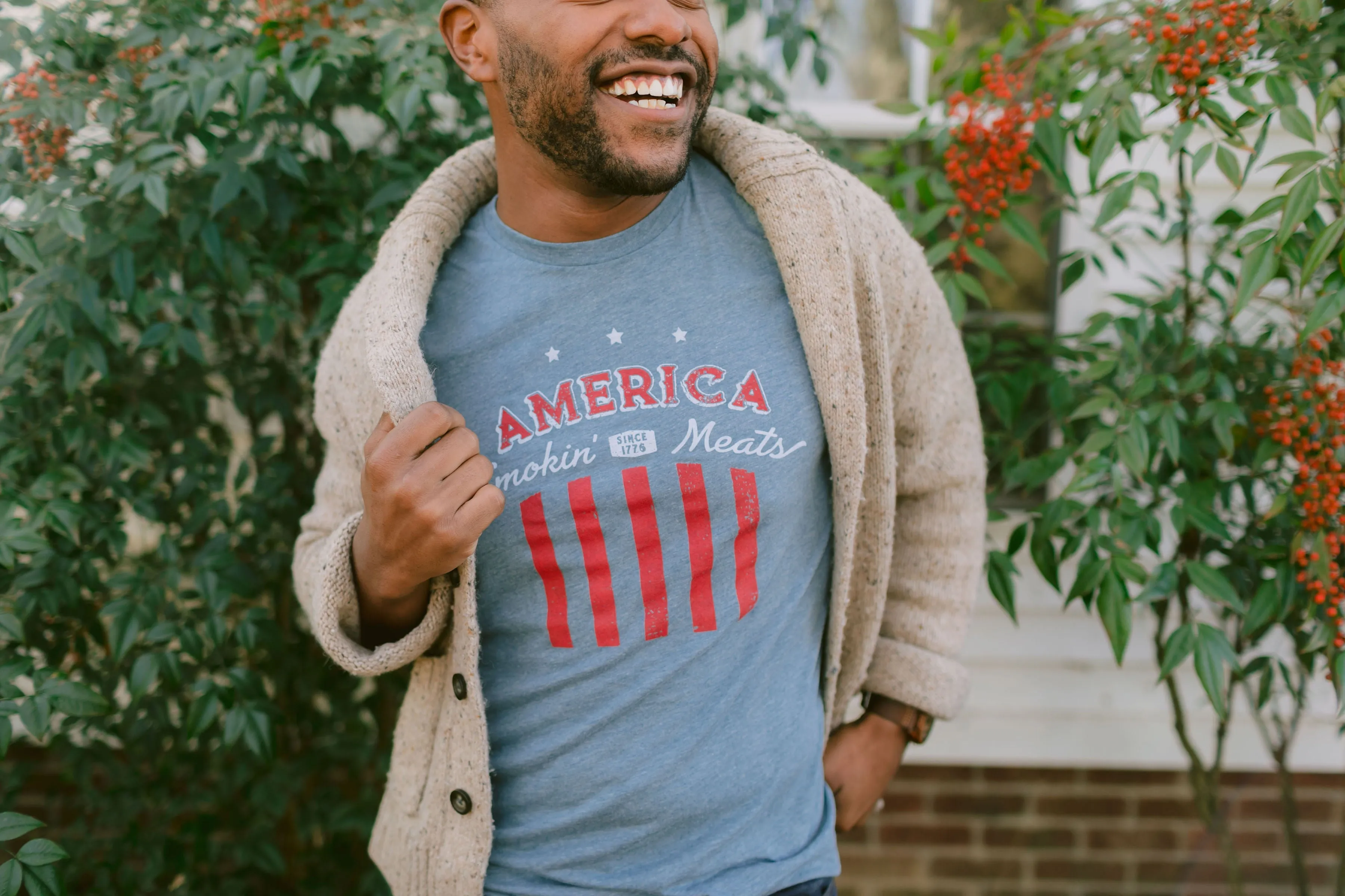AMERICA - UNISEX CREW - DENIM