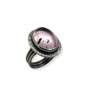 Amethyst and Hollandite Ring