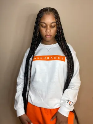 Assurance Crewneck - White/Orange