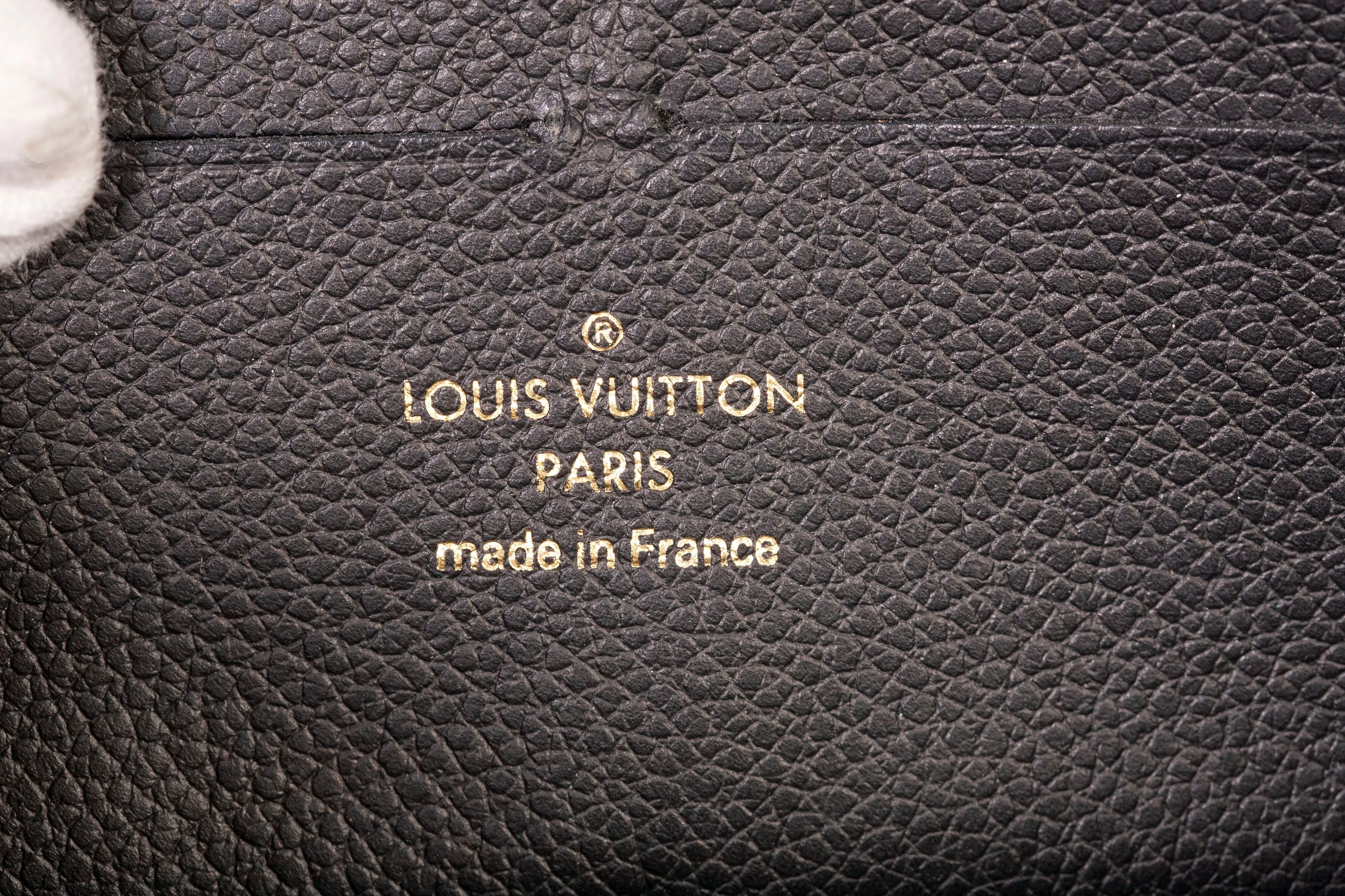 Authentic LOUIS VUITTON Empreinte Black Leather Clemence Wallet