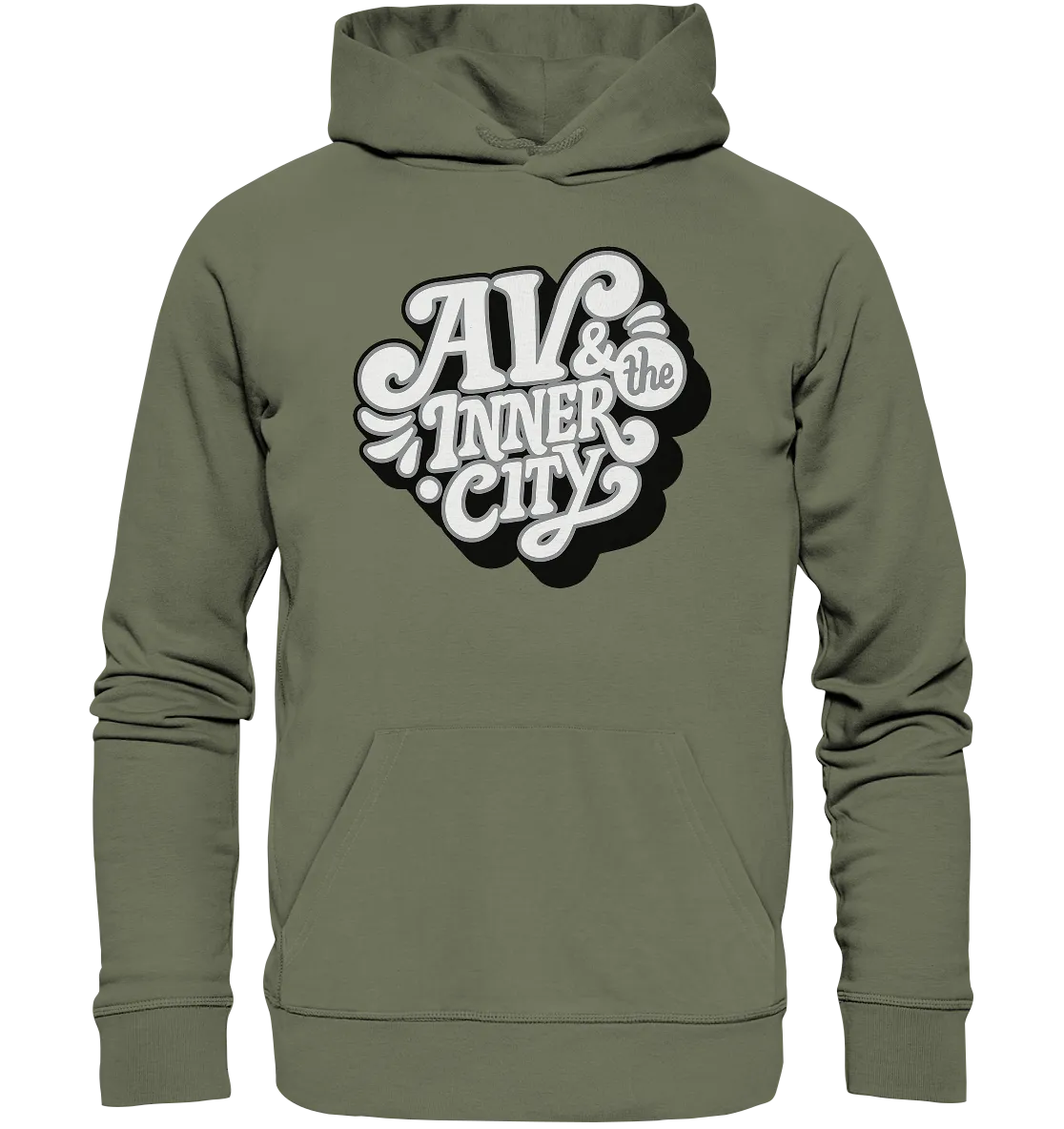 AV & the Inner City / Premium Hoodie with White and Black Logo
