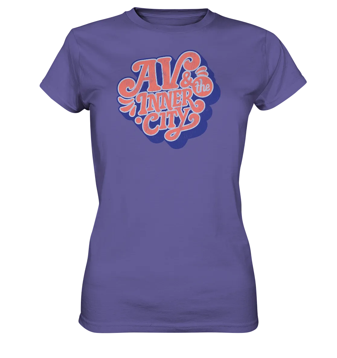 AV & the Inner City / Women's Premium Shirt with Orange and Blue Logo