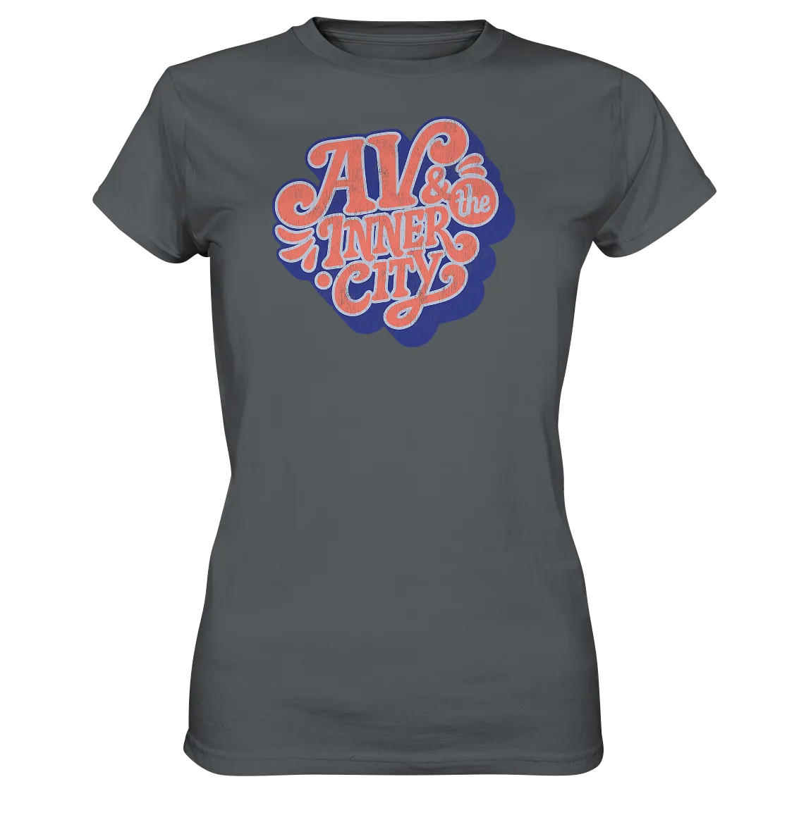 AV & the Inner City / Women's Premium Shirt with Orange and Blue Logo