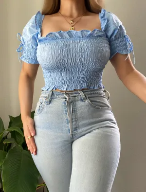 Ava Top - Sky Blue