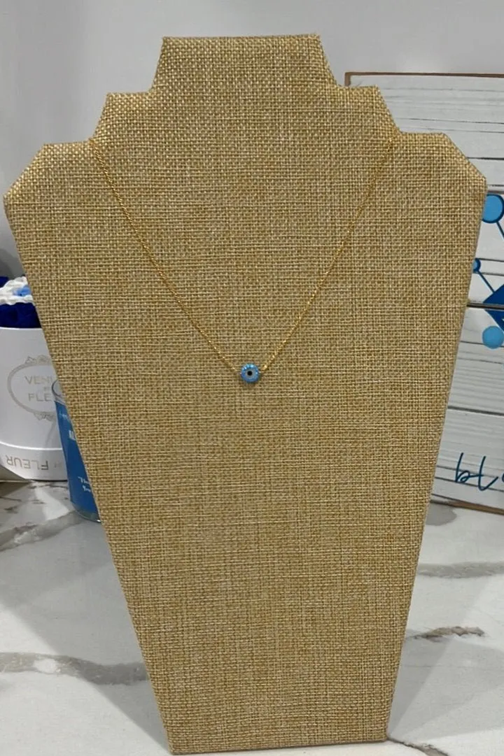 azure evil eye necklace - small pendant